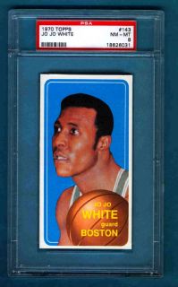 1970 Topps Basketball Jo Jo White RC 143 – PSA 8 Celtics