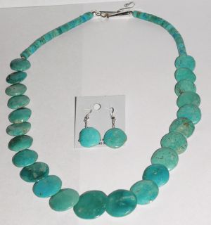 JoAnn Garcia Santo Domingo Pueblo Kewa Turquoise Necklace Earrings
