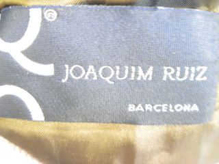 Joaquim Ruiz Brown Leather Jacket Blazer Sz s M