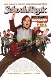 School of Rock Movie Poster 27x40 DS Jack Black
