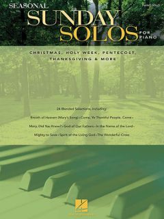 Seasonal Sunday Solos for Piano Christian Sheet Music 24 Church Songs