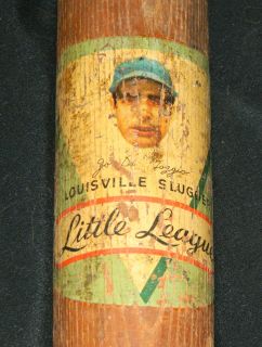 Joe DiMaggio Yankees Vintage 1940s Used 125K Louisville Slugger Bat