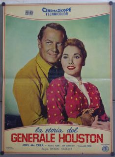 DG23 The First Texan Joel McCrea RARE Orig Poster ITA C