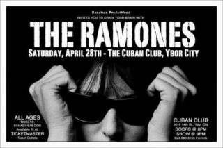The Ramones 1990 Live Gig Poster Joey Dee Dee Ramone
