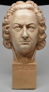 Vintage Esco Johann Sebastian JS Bach Bust Head Composer Sculpture Art