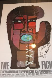 Joe Frazier Muhammad Ali 1971 Signed Fight Poster COA