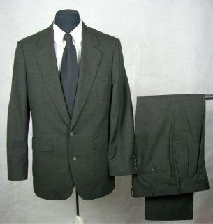 John Alexander Hartmarx Mens Pure Wool Suit Size 38 L