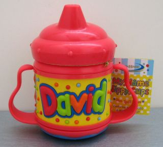 DAVID John Hinde my name SIPPY CUP non spill valve for infant toddler