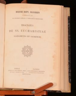 1868 75 4VOL Johann Baptist Franzelin Tractatus Sacramentis Deo Uno