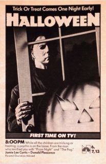 Halloween Movie Poster Horror Michael Myers John Carpenter RARE
