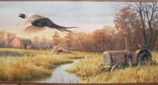 Is It John Deere with Beautiful Colored Pheasants Country Wallpaper