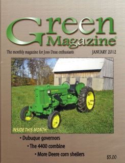 Green Magazine John Deere Antique Farm Tractor January 2012