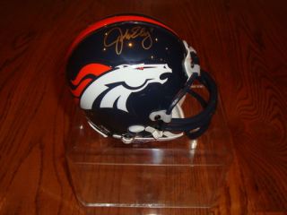 Denver Broncos John Elway 7 Auto Autograph Mini Helmet