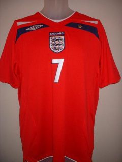 England Beckham Football Soccer Shirt Jersey Uniform XL  