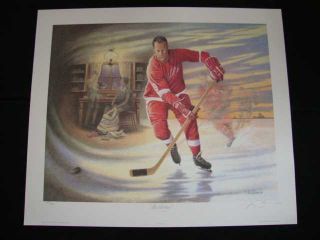 Gordie Howe Mr Hockey James Lumbers Signed Print 9999  