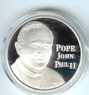 Pope John Paul II Silver Commemorative Coin Good Luck  