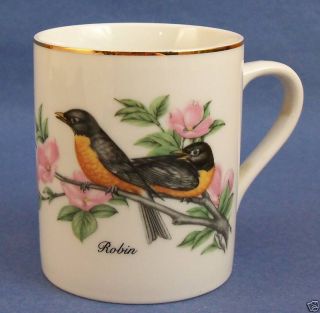 John James Audubon Robin Coffee Cup Mug Vintage 1985  