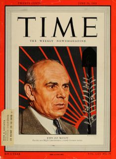 1949 Cover Time John Jay McCloy Boris Chaliapin Original  