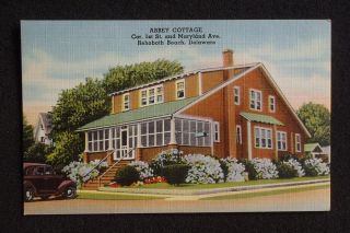 1940s Abbey Cottage COR 1st St and Maryland Ave Old Car Rehoboth Beach de PC  