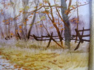 Antique John Jessie Francis Fine Autumn Landscape W C Painting  