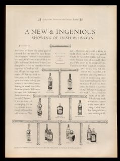 1958 John Jamesons Locke Powers Gilbeys Murphys Paddy Dew Irish whiskey ad  