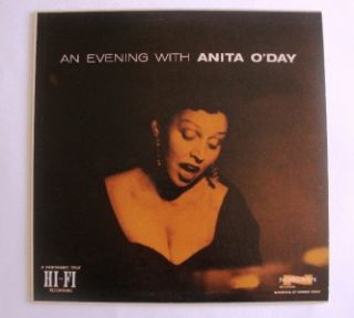 Vinyl Jazz Vocal Album An Evening With Anita ODay Norgran Barney Kessel Record  