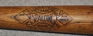 1929 John McGraw Spalding Baseball Bat Royal Rooters Dinner NY Giants RARE  