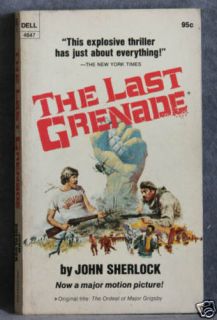 THE LAST GRENADE by John Sherlock 1970 vintage paperback  
