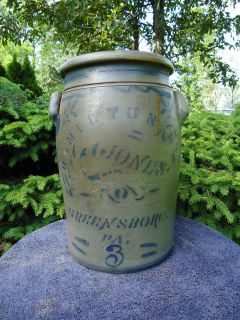 Hamilton Jones Greensboro Stoneware 3 Gallon Decorated Jar  