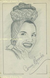 Carmen Miranda Original Art Signed  