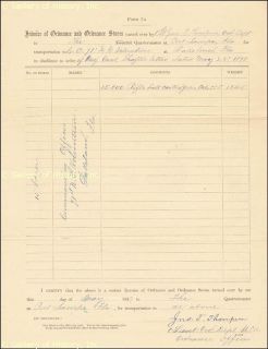 John T Thompson Document Signed 05 22 1898  