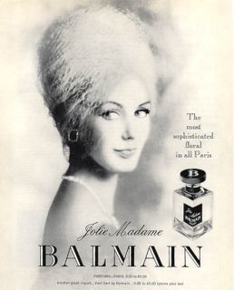 1937 AD Perfume Jolie Madame Balmain Paris Sophisticated Deco Bottle Design  