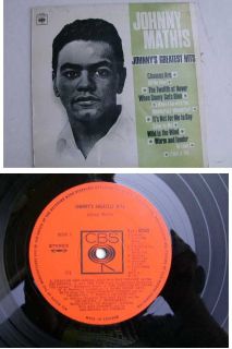 Johnny Mathis Greatest Hits CBS Import LP Vinyl Record  
