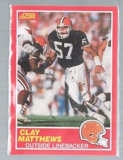 1989 Score Clay Matthews 127 Browns USC  