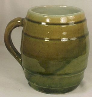 1920s Green Pottery Mug to Beer Tankard Set McCoy  