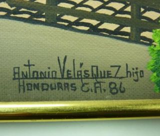Jose Antonio Velasquez Honduras Original Painting Oil on Board  
