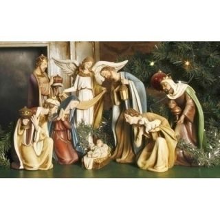 Joseph's Studio Ceramic 8 Piece Christmas Exquisite Detailed Nativity Scene  
