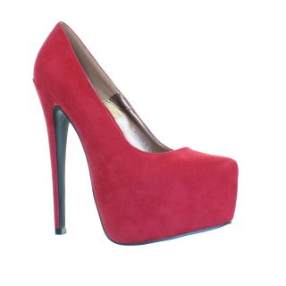 Womens Extra High Suede Style Platform Stiletto Heel Party Court Shoes Size 3 8  