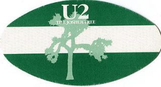 U2 1987 Joshua Tree Tour Green Backstage Pass  