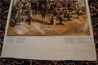 1896 RARE Chromo Print BOER War South Africa Transvaal British Empire Poster  