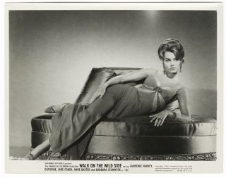 JANE FONDA 1961 PIN UP PHOTOGRAPH WALK ON THE WILD SIDE SULTRY SEDUCTRESS EARLY  