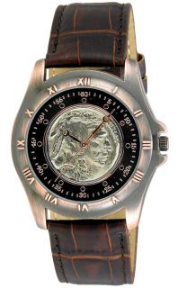 August Steiner CN002C Buffalo Nickel Collectors Copper Coin Mens Watch  