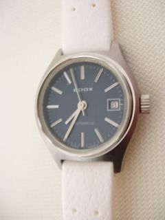 vintage nos edox watch auto swiss date new 3 ATM W R  