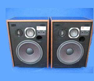 2 Vintage JBL L65 Jubal 3 Way Speakers with RARE 077 Crystal Drivers Loudspeaker  