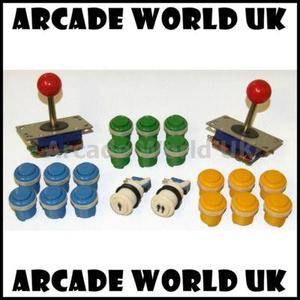 2 x Balltop Joysticks 20 Arcade Buttons Kit 9 New  