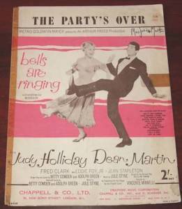 Judy Holliday The Party's Over Bells Are Ringing Sheet  