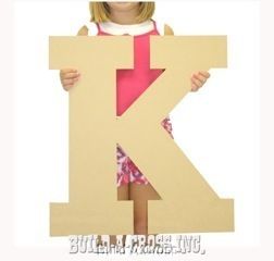 Letters Large Wood Letter K 24Tall Unfinished Craft Paintable