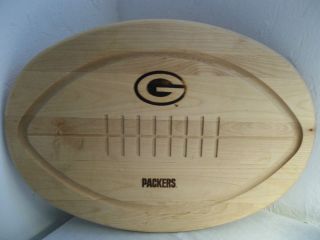 Bay Packers NFL Football Wood Cutting Cheese Serving Board New