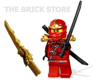Lego New Kai ZX Red with Gold Dragon Sword Ninjago Mini Figure Fire