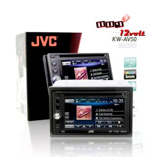 JVC KW AV50 6 1 Double DIN Touchscreen DVD CD MP3 WMA Receiver w Aux